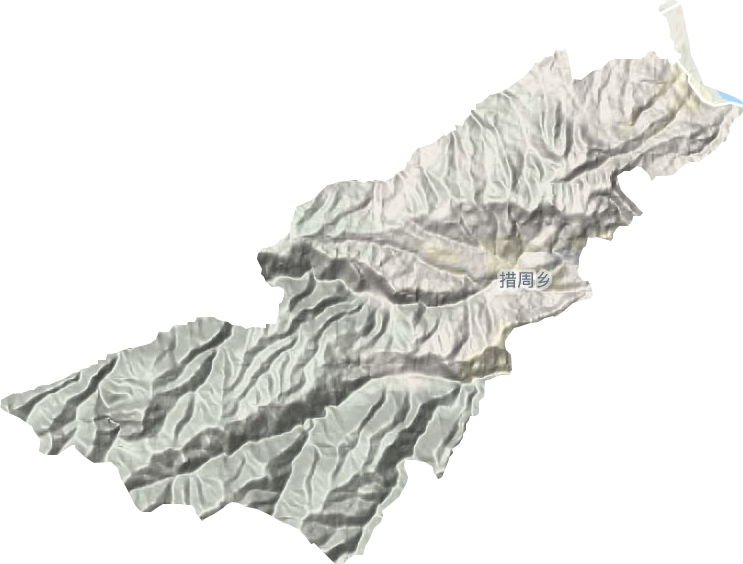 措周乡地形地图