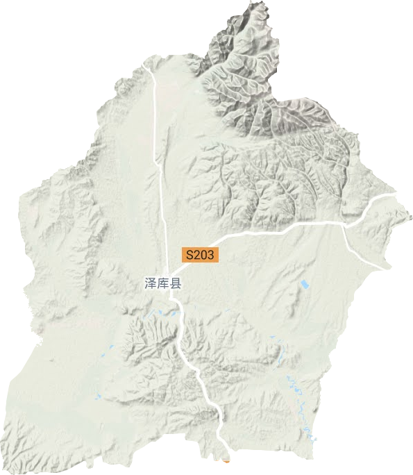泽曲镇地形地图