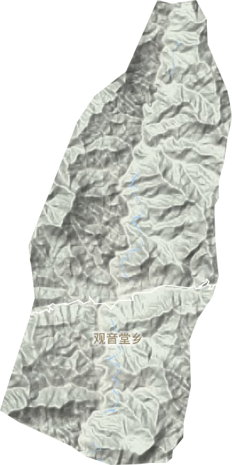 上观音堂乡地形地图