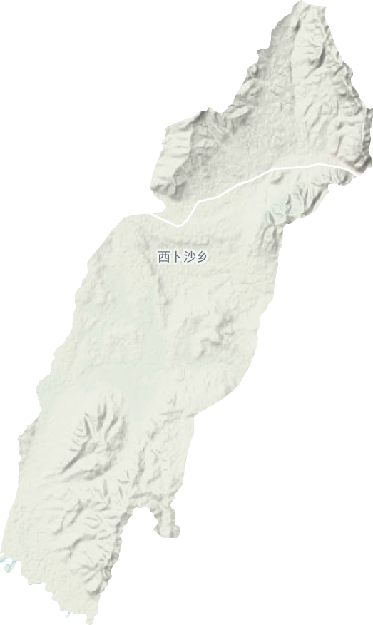 西卜沙乡地形地图