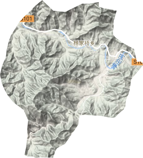 杨家桥乡地形地图
