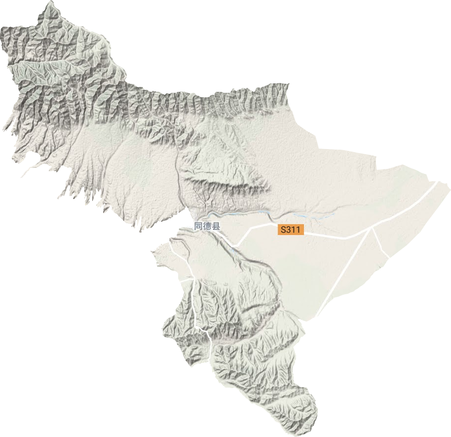 尕巴松多镇地形地图