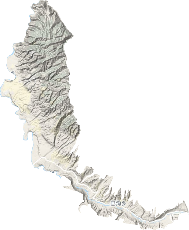 巴沟乡地形地图