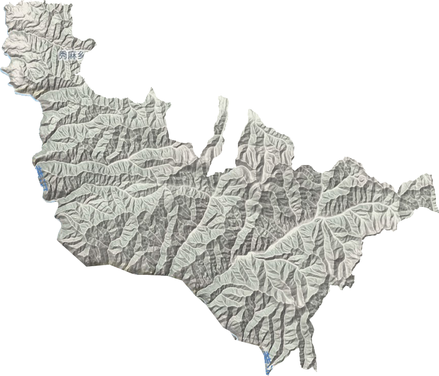 秀麻乡地形地图