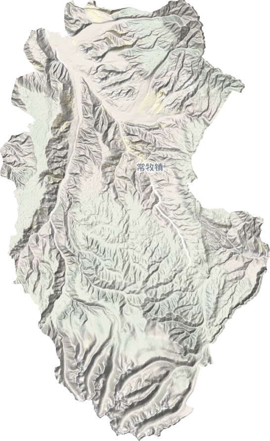 常牧镇地形地图