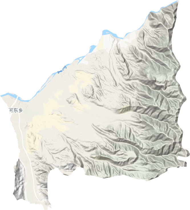 河东乡地形地图