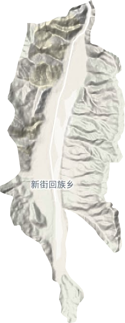 新街回族乡地形地图