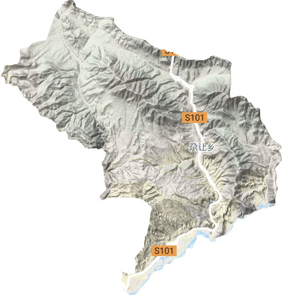 尕让乡地形地图