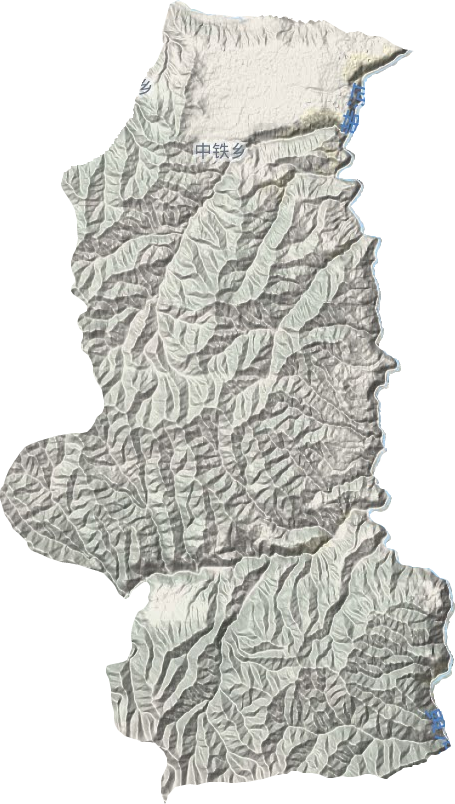 中铁乡地形地图