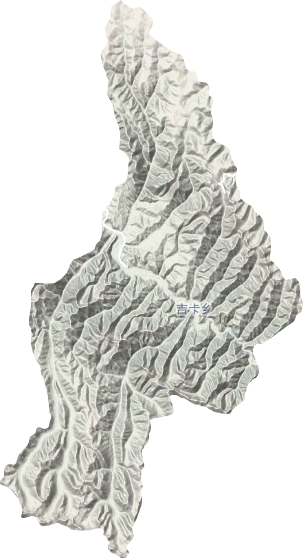 吉卡乡地形地图