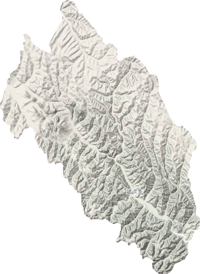 达卡乡地形地图