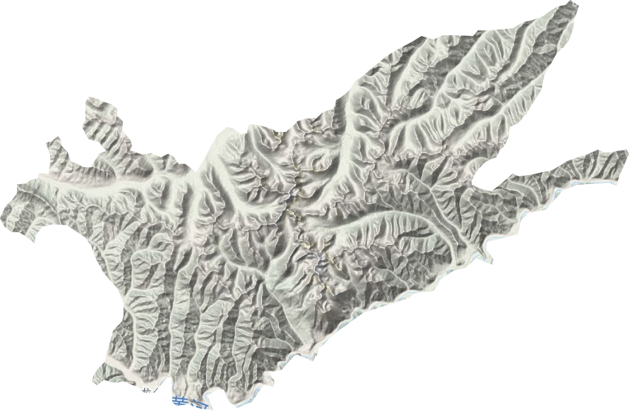 岗龙乡地形地图