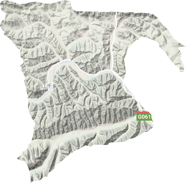 江千乡地形地图