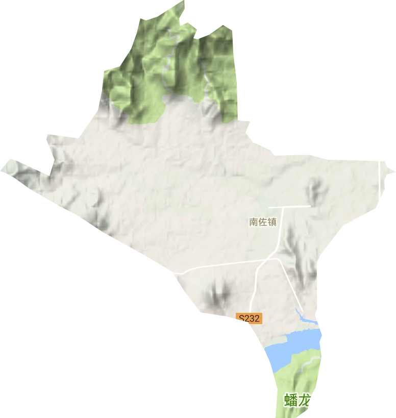 南佐镇地形地图