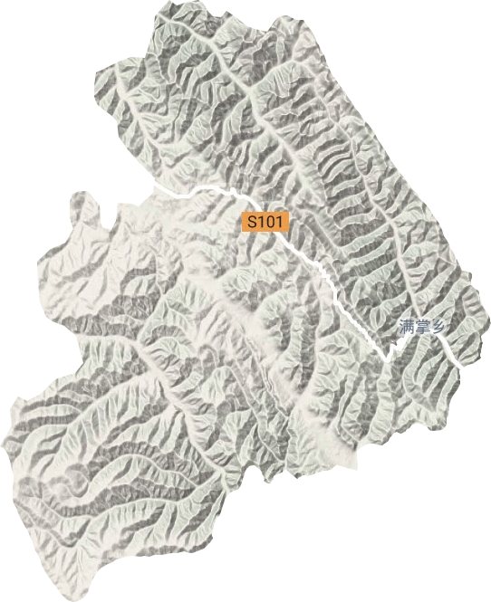 满掌乡地形地图