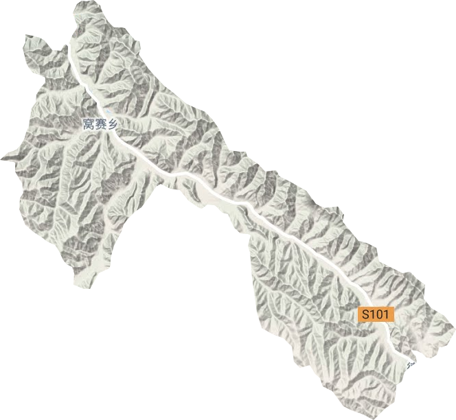 窝赛乡地形地图