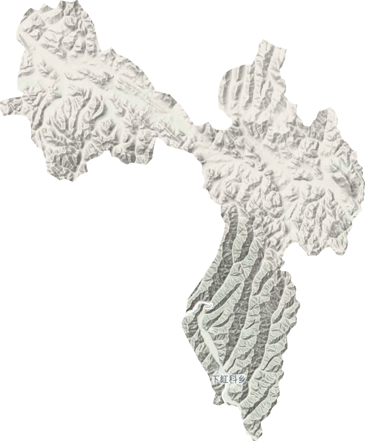下红科乡地形地图