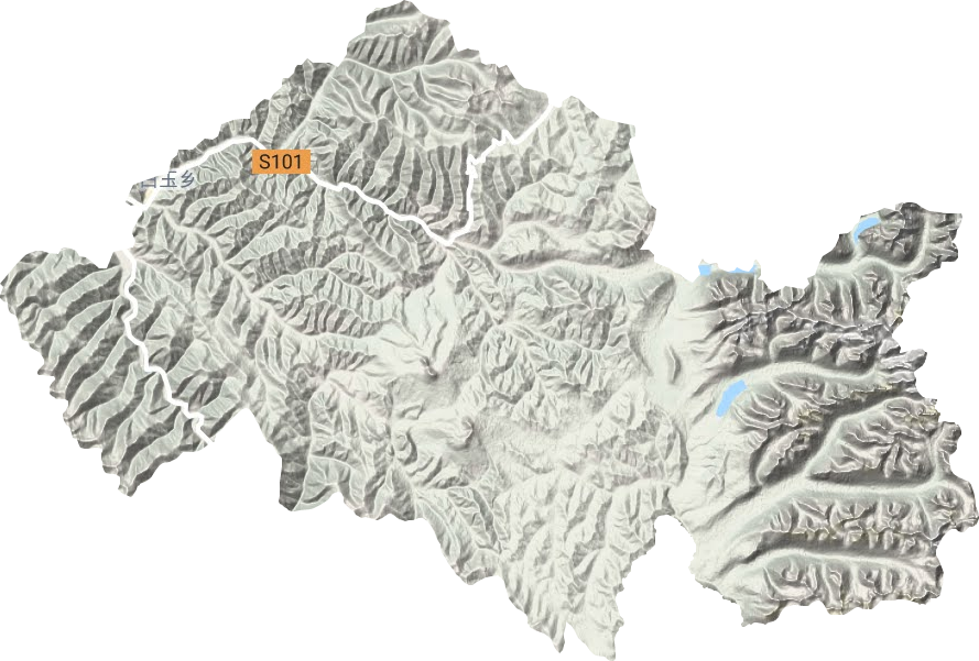 白玉乡地形地图