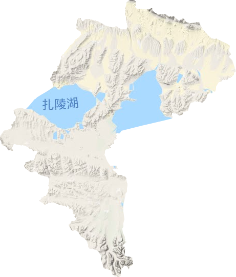 扎陵湖乡地形地图