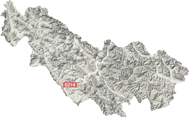 下拉秀镇地形地图
