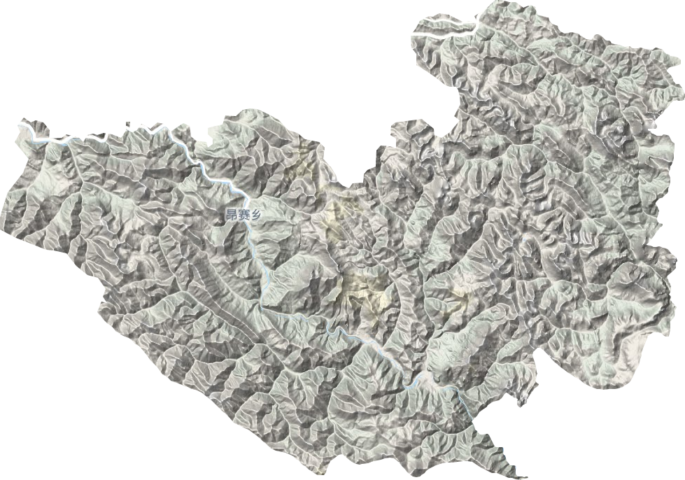 昂赛乡地形地图