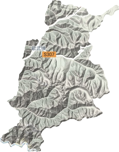 歇武镇地形地图