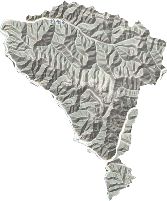 拉布乡地形地图