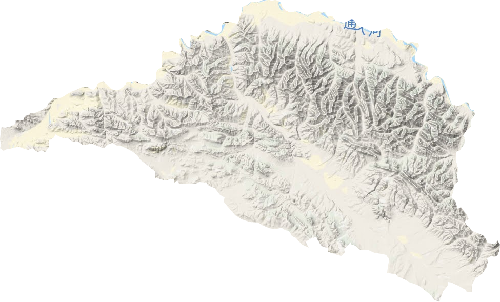 扎河乡地形地图