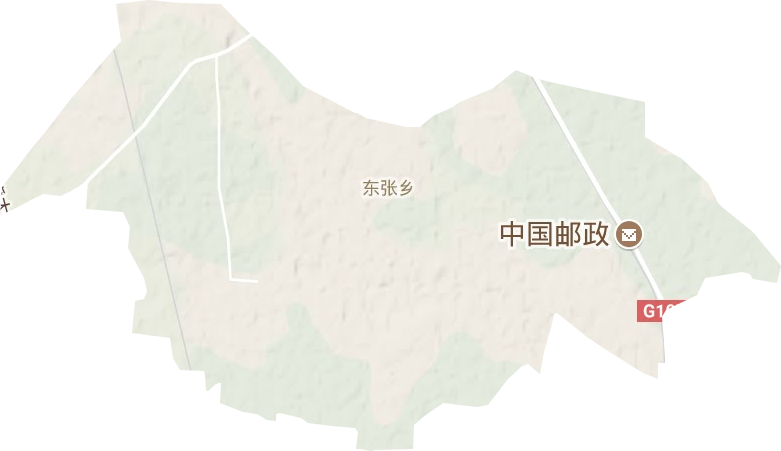 东张乡地形地图