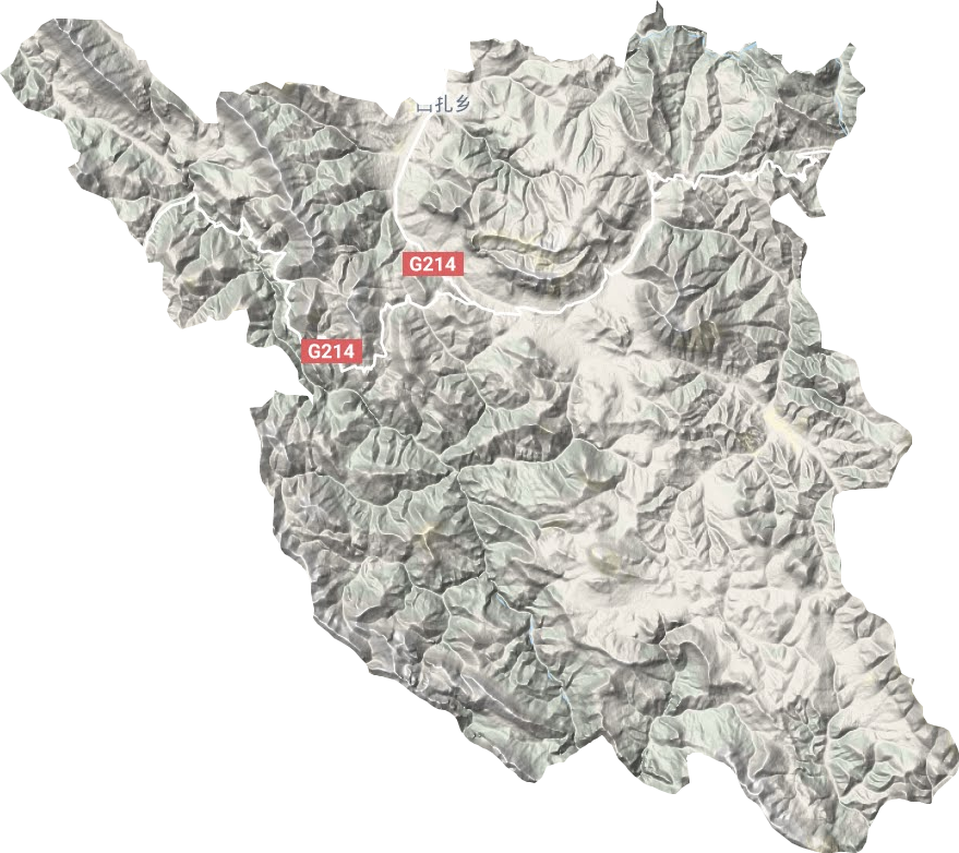白扎乡地形地图