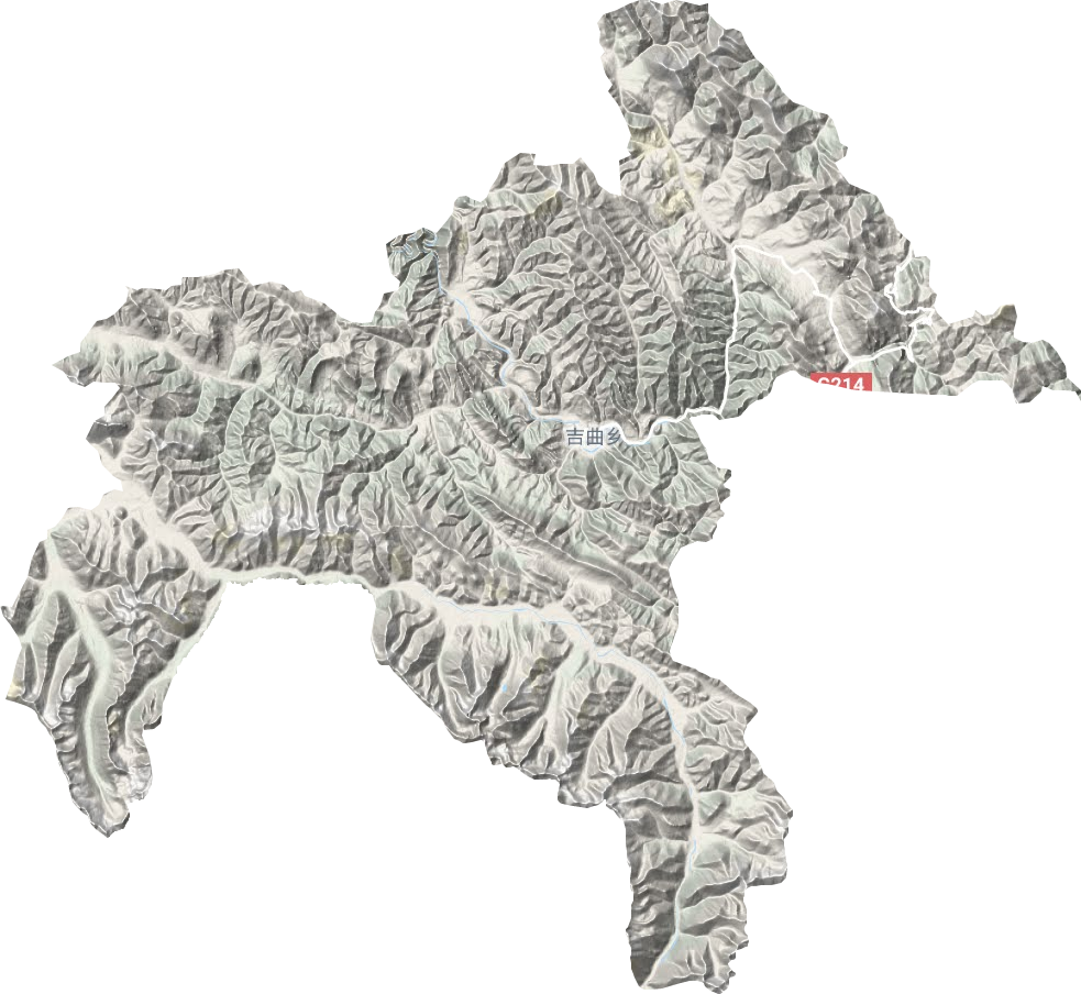 吉曲乡地形地图