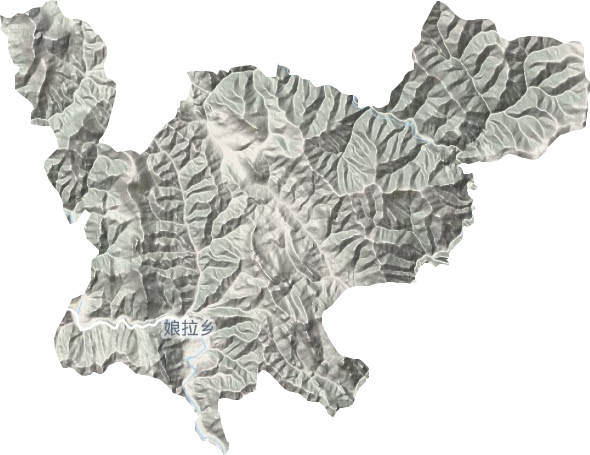 娘拉乡地形地图