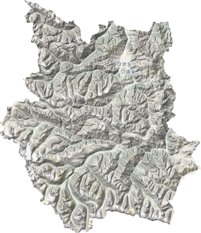 尕羊乡地形地图