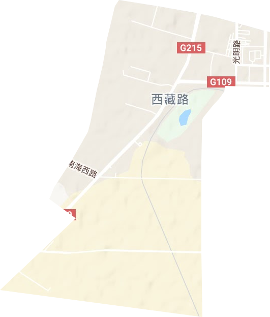 西藏路街道地形地图