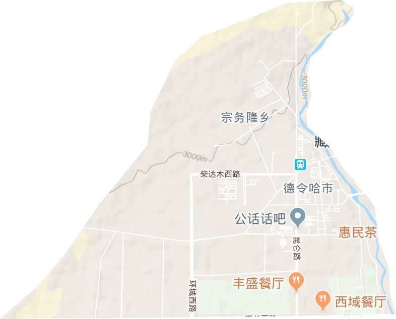 河西街道地形地图