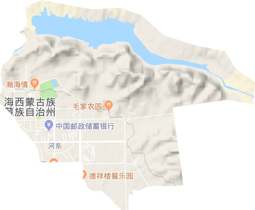 河东街道地形地图