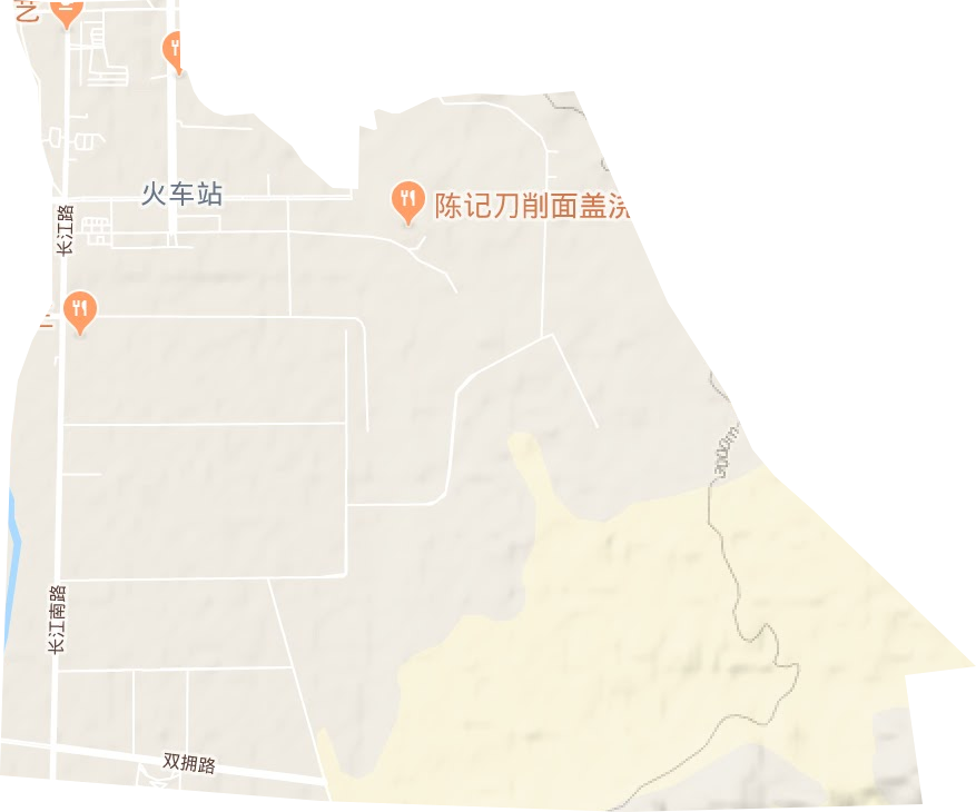 火车站街道地形地图