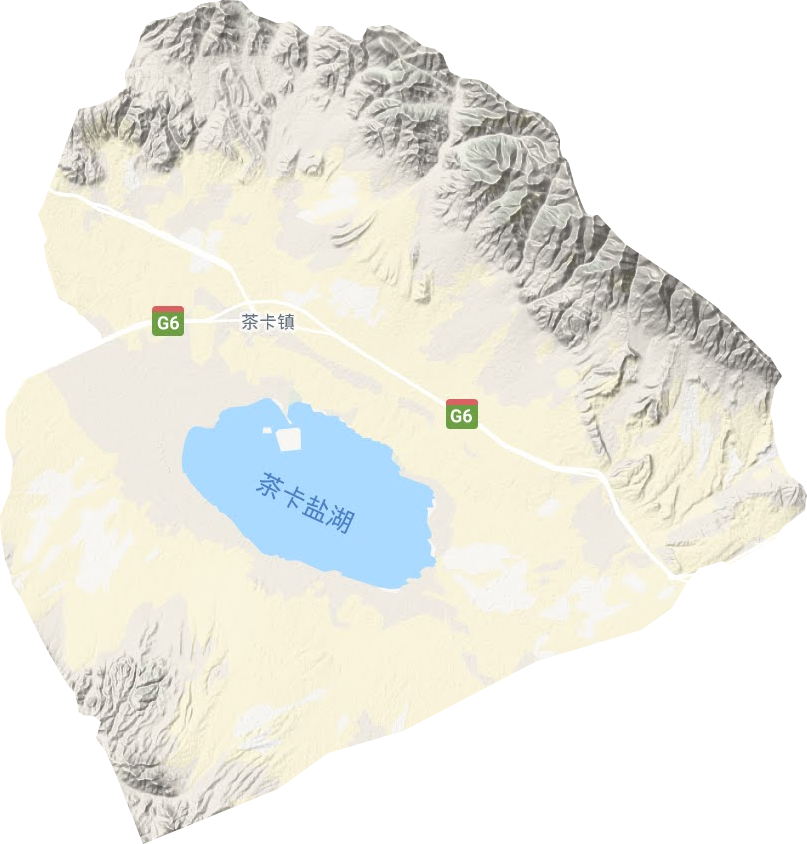 茶卡镇地形地图