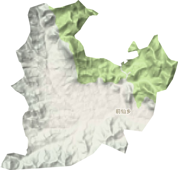 前仙乡地形地图