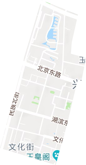 文化街街道地形地图