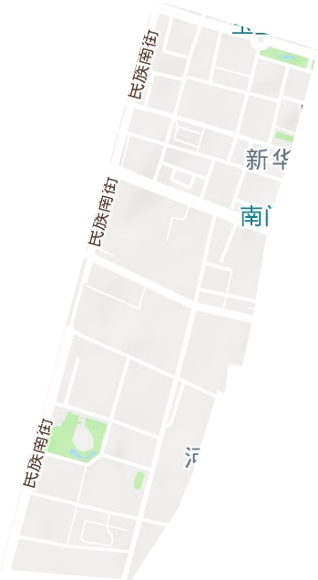 新华街街道地形地图