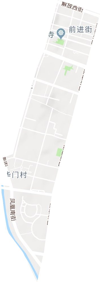 前进街街道地形地图