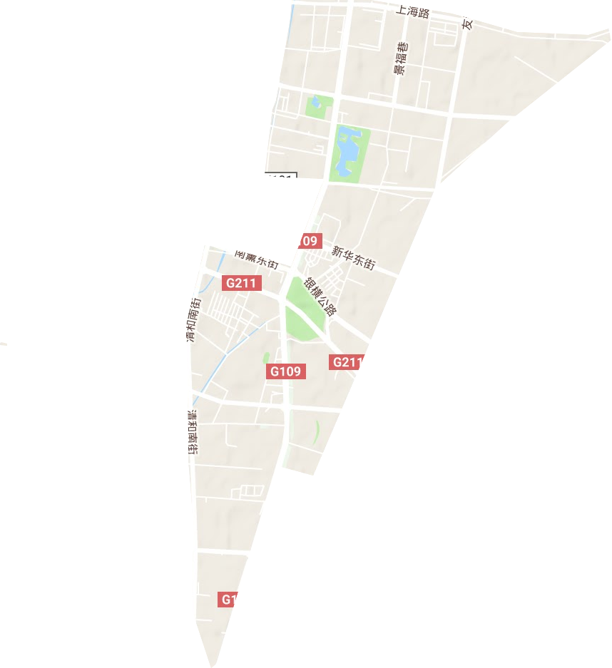 银古路街道地形地图