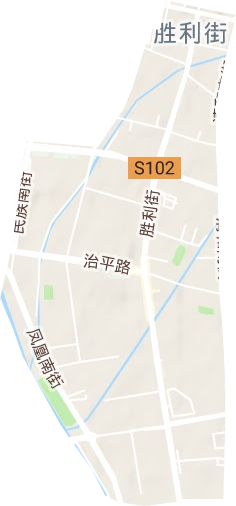 胜利街街道地形地图