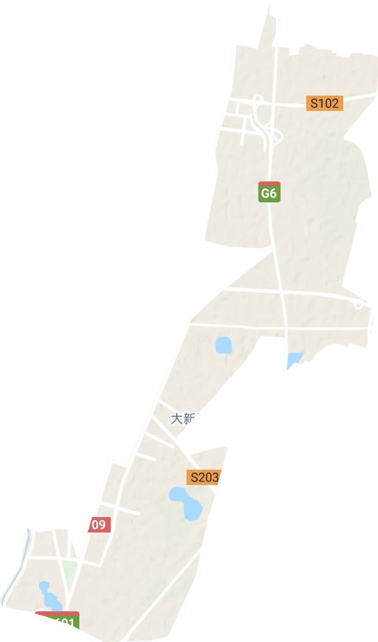 大新镇地形地图