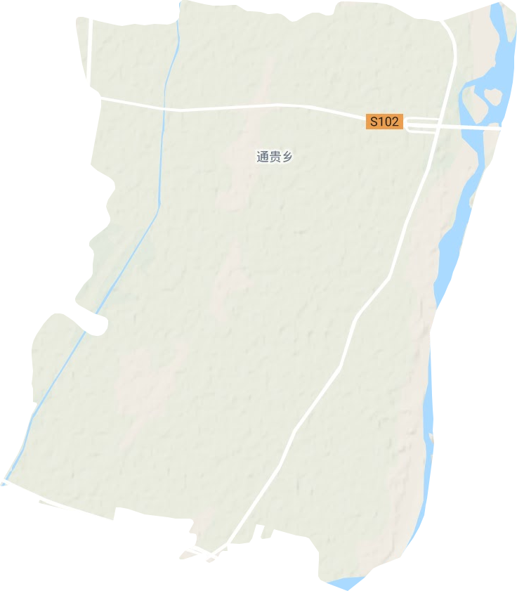 通贵乡地形地图