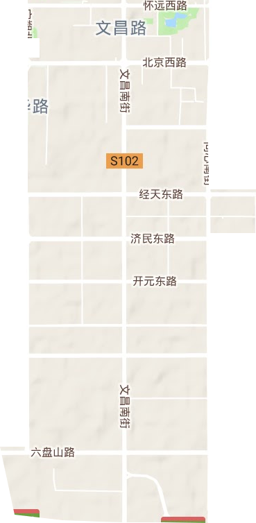 文昌路街道地形地图