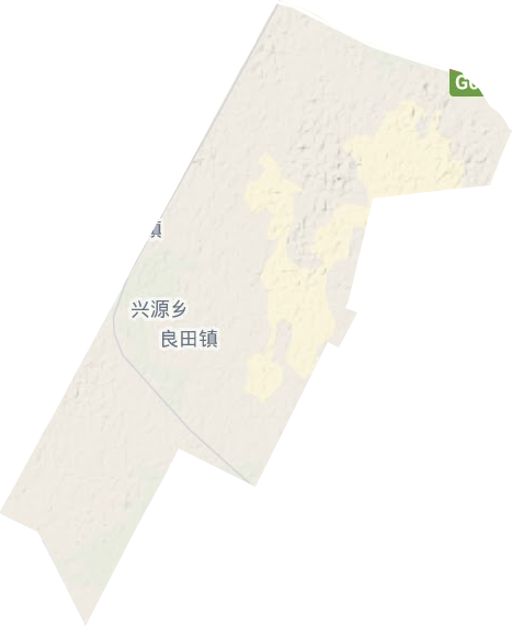 良田镇地形地图
