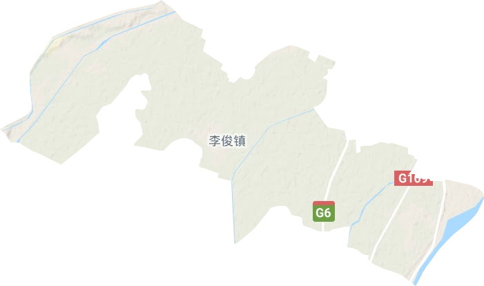 李俊镇地形地图