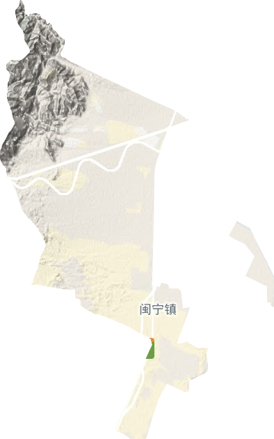 闽宁镇地形地图